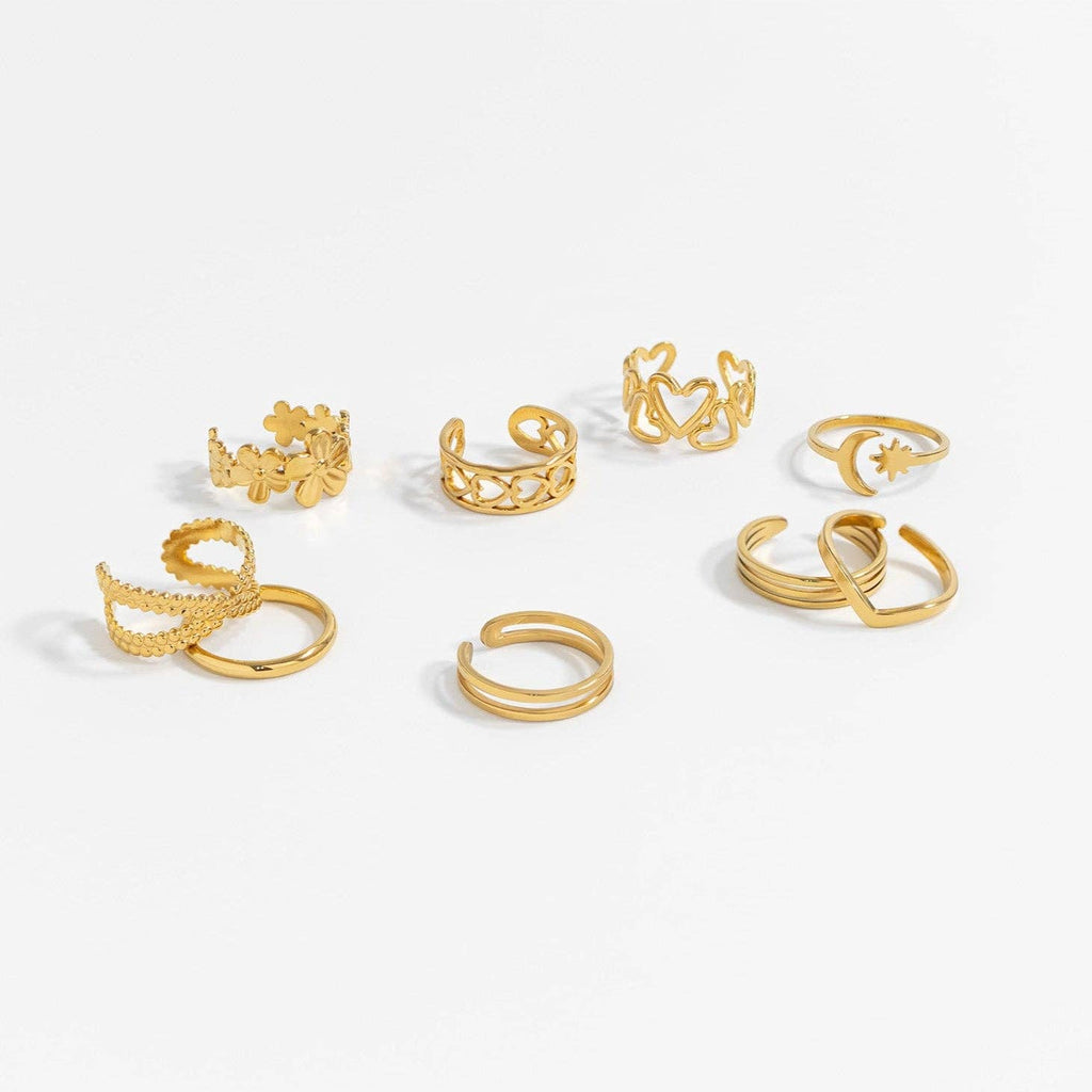 18K Gold PVD Stainless Steel Triple Toe Ring
