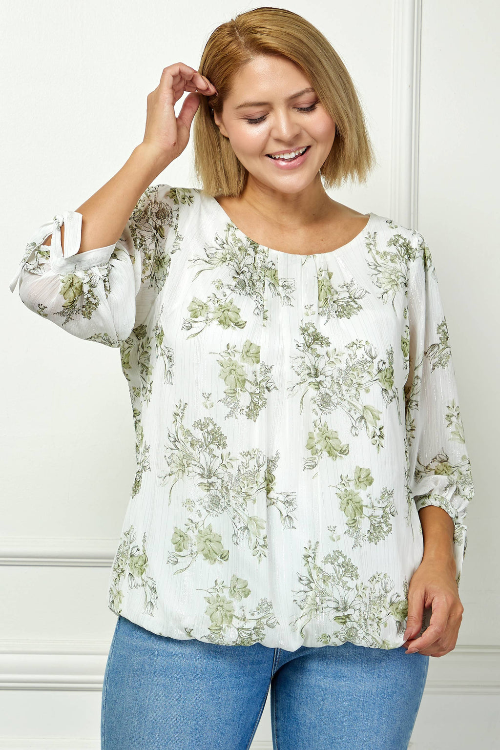 PLUS SIZE SPRING BREEZE CHIFFON BLOUSE