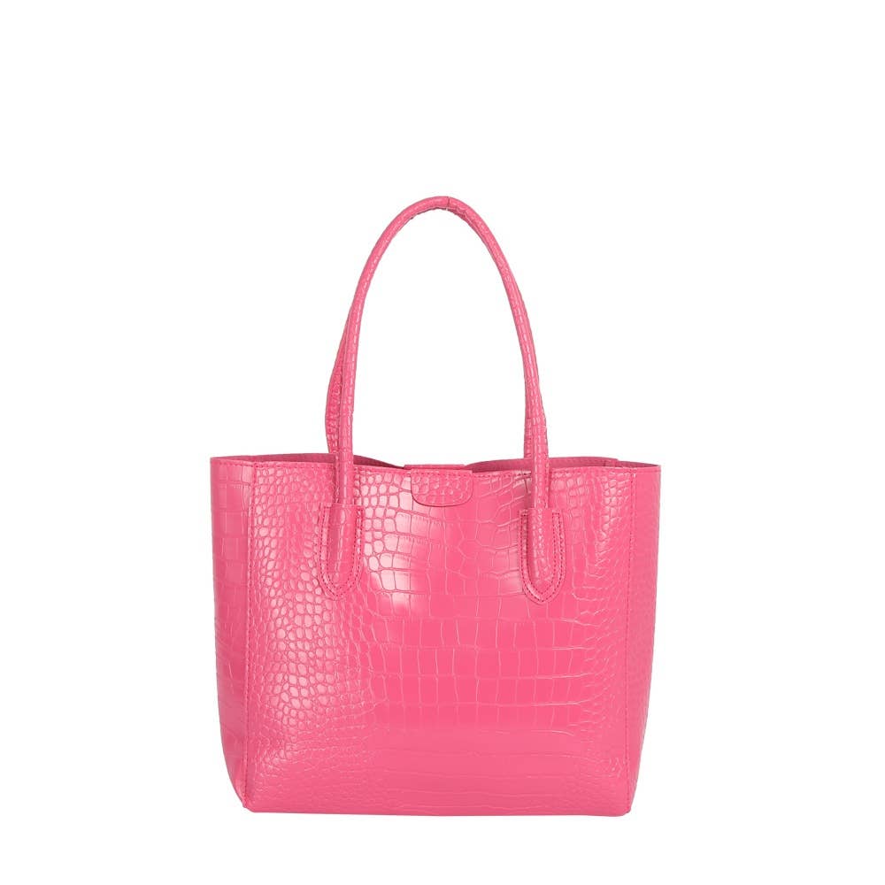 Croc Embossed Shopper Tote Bag