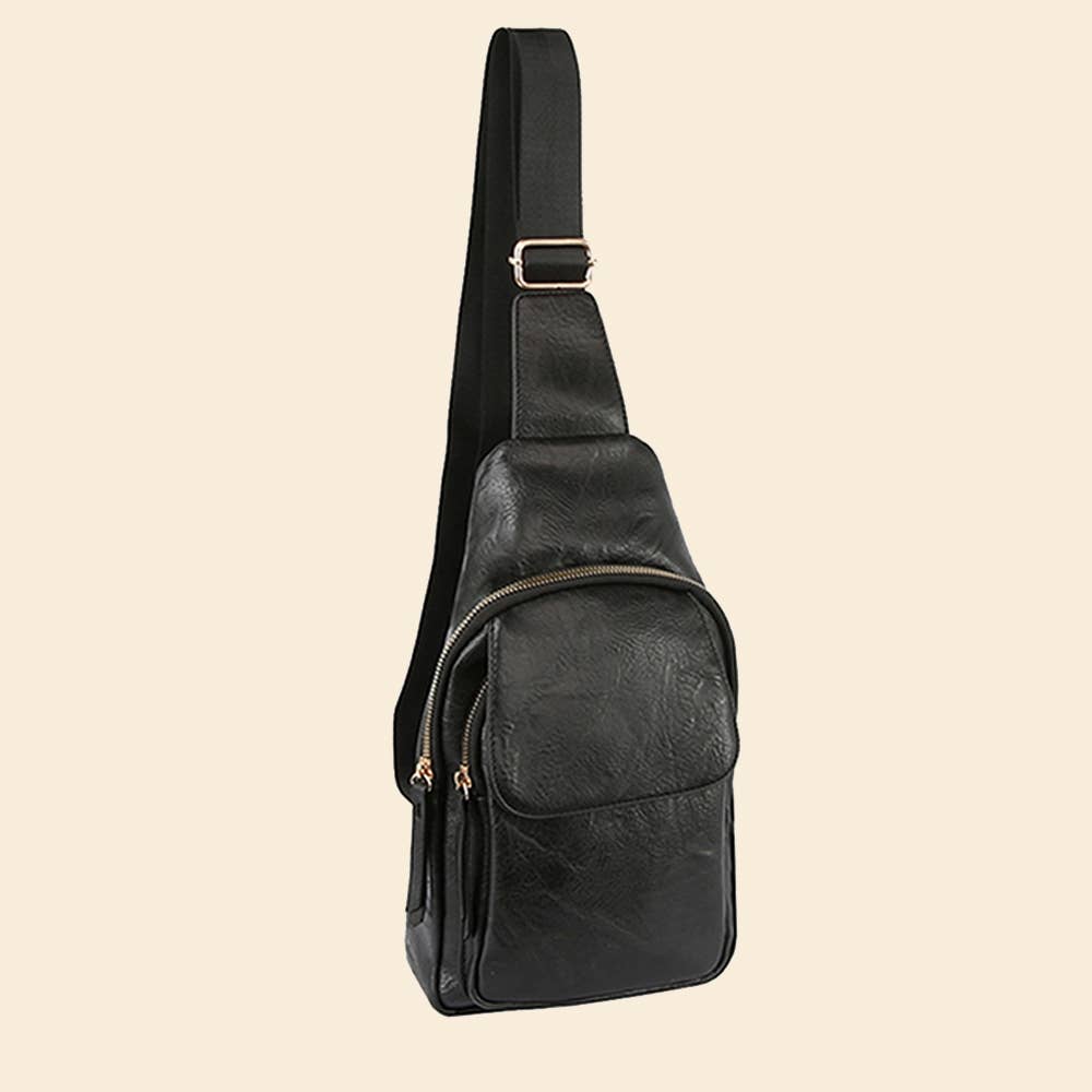 Leather Fashion Flap Sling Bag