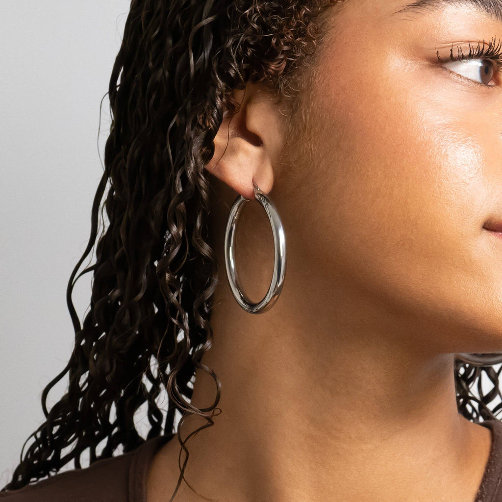 18K Gold PVD Stainless Steel Chunky Hoop Earring