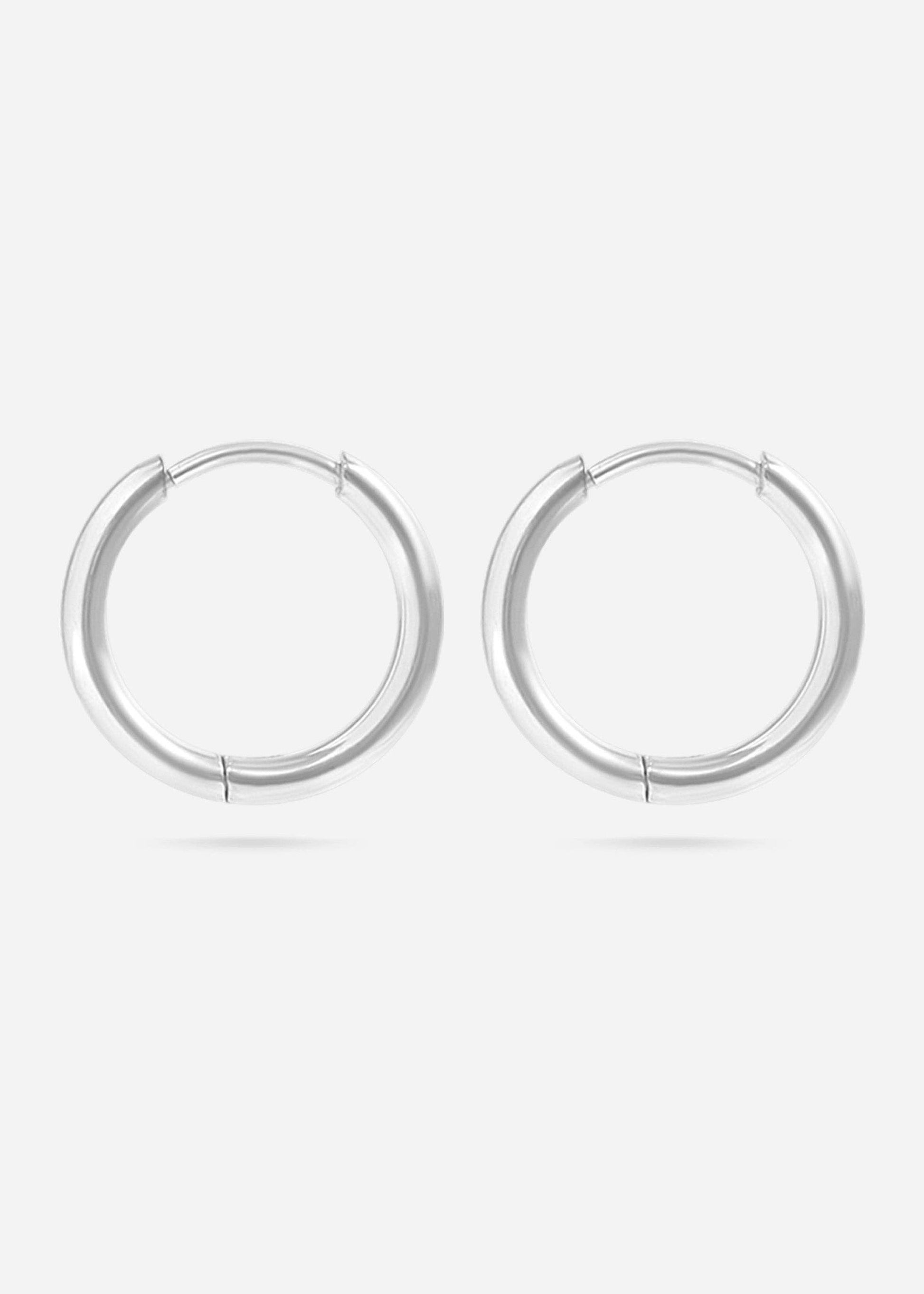 18K Gold PVD Stainless Steel Classic Hoop Huggie Earrings