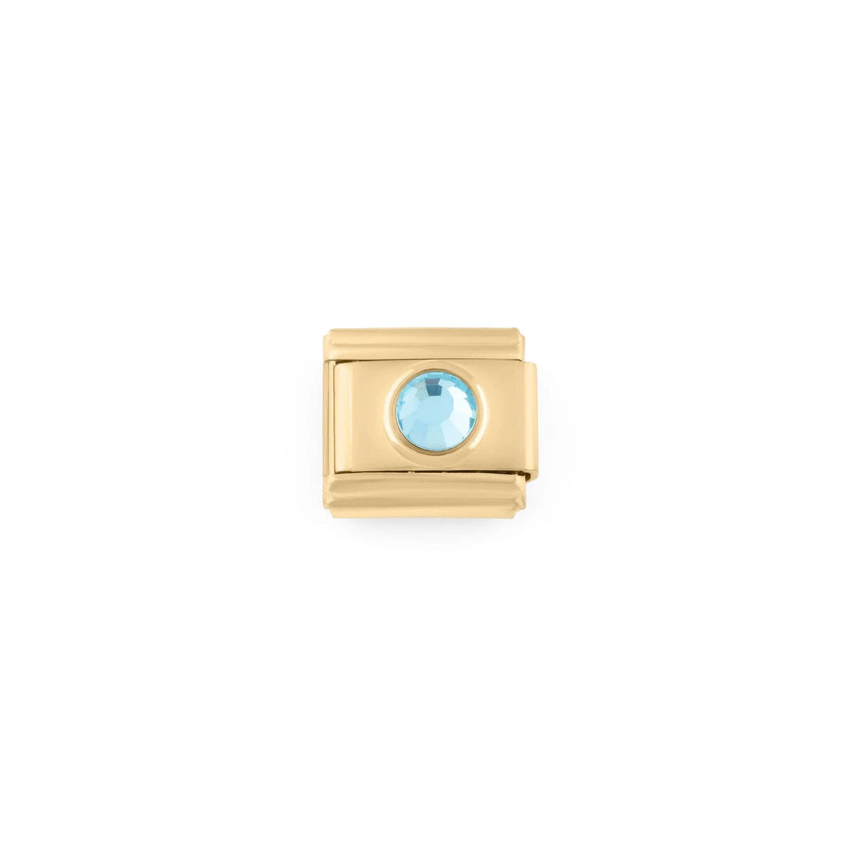 18K Gold PVD Stainless Steel Birthstone Italian Charm