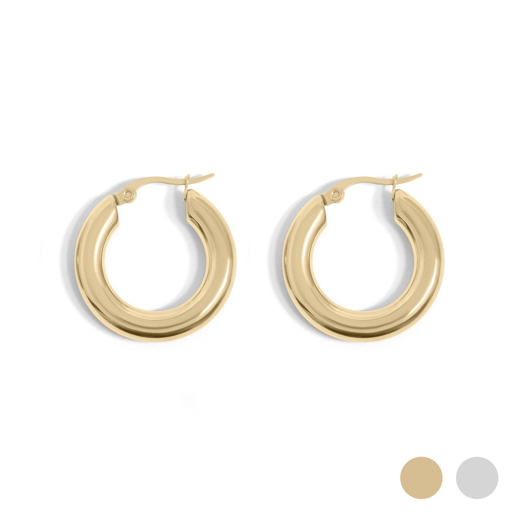 18K Gold PVD Stainless Steel Chunky Hoop Earring