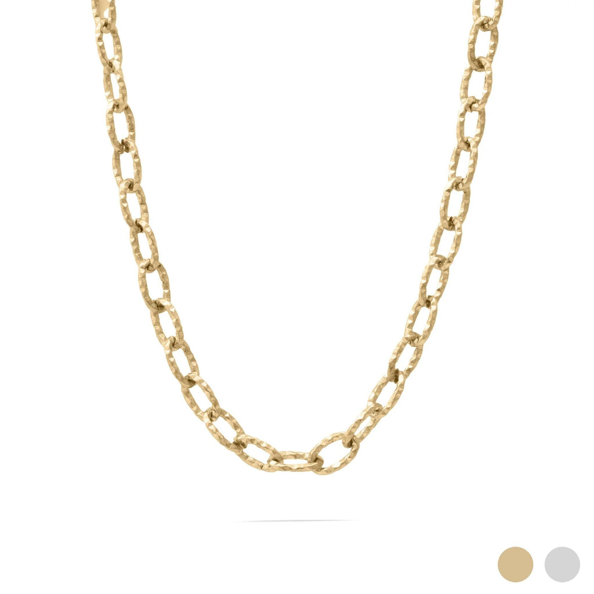 18K Gold PVD Stainless Steel Cable Link Chain Necklace