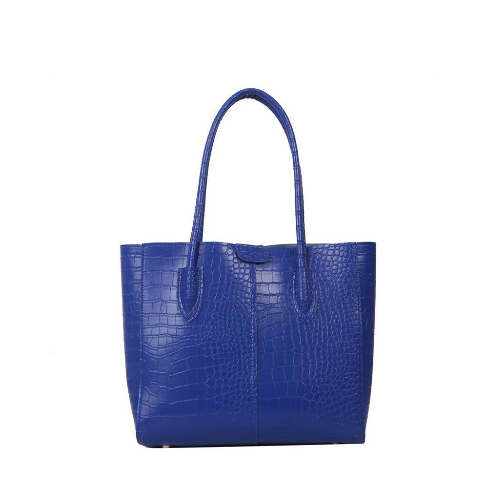 Croc Embossed Shopper Tote Bag