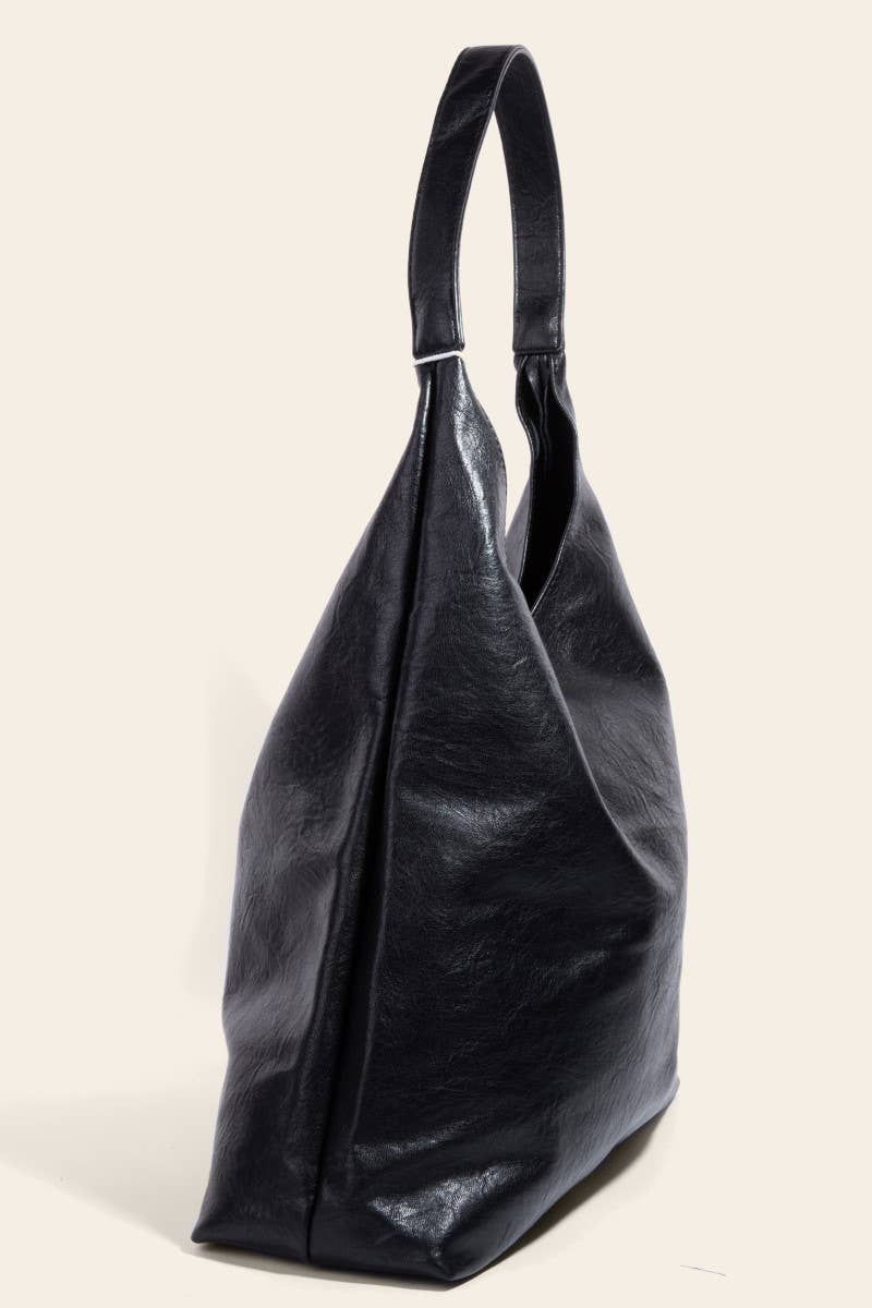 Faux Leather Tote Bag