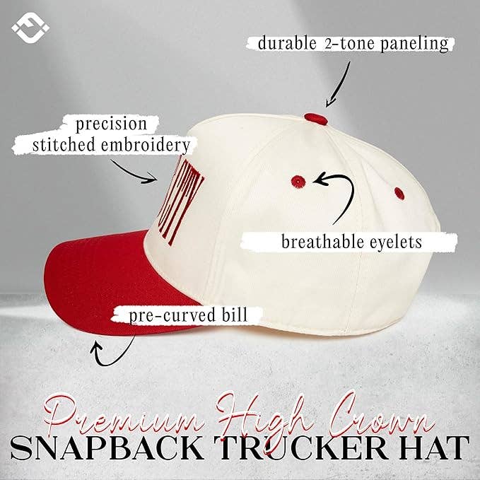 Retro Two Tone Cap - Kansas City - Red/Beige