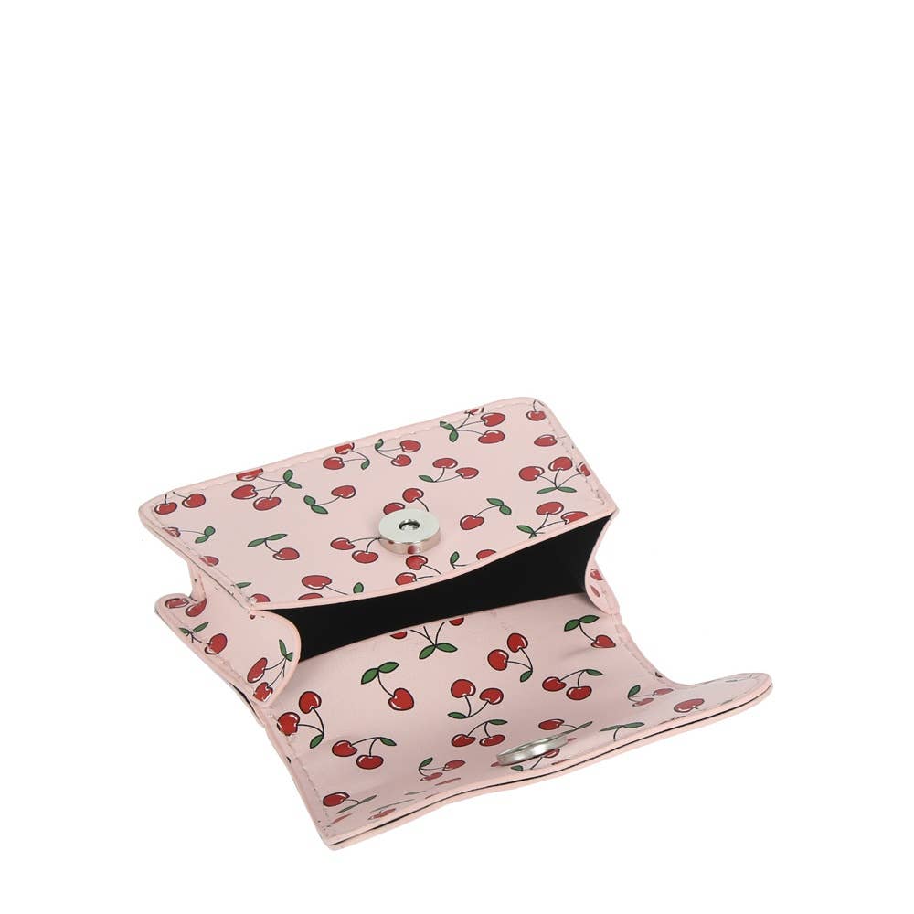 Cherry Print Chain Crossbody Flap Bag