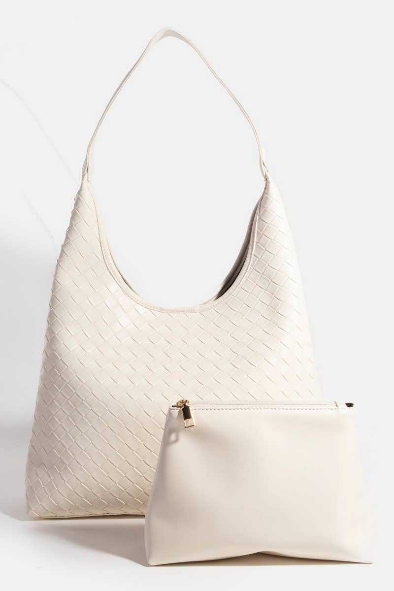 Woven Leather Tote Bag