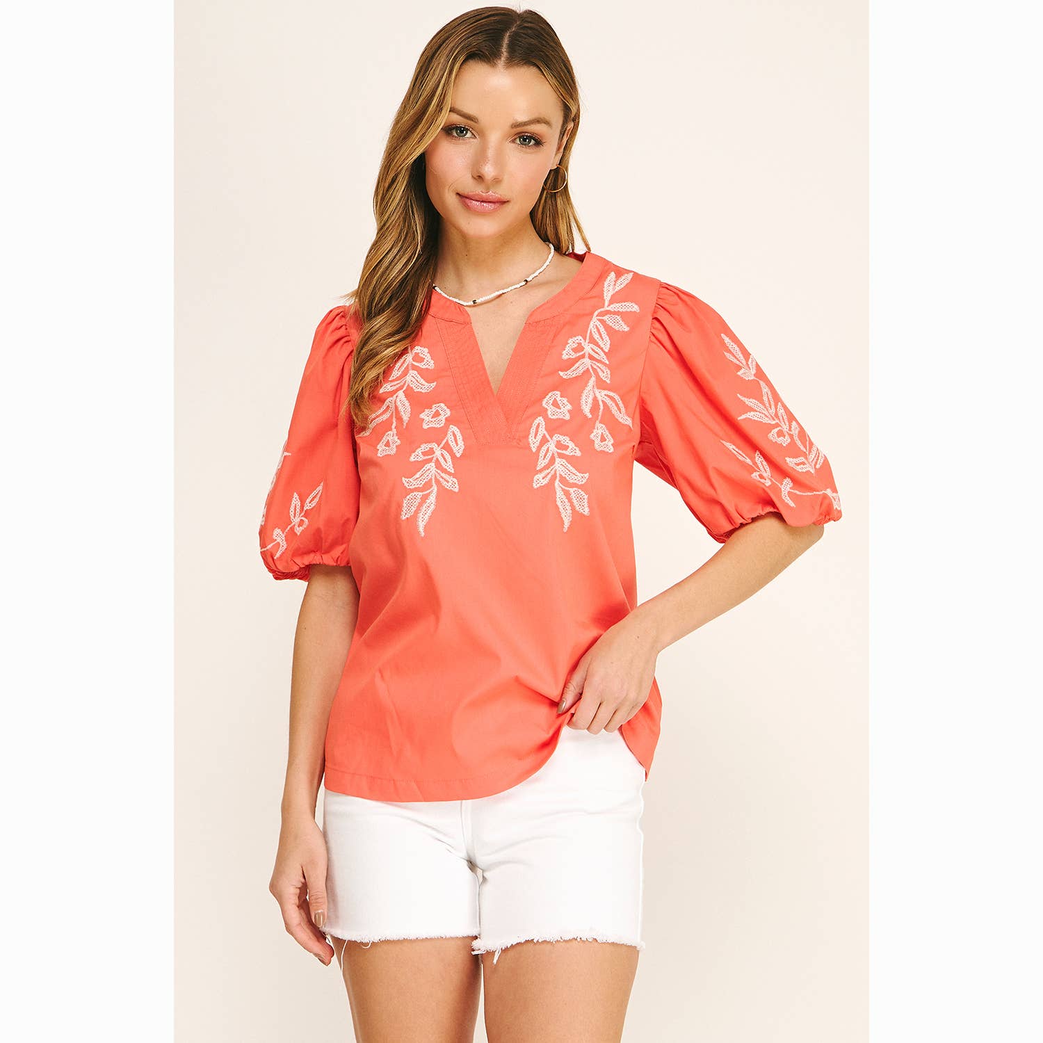EMBROIDERED PEASANT BLOUSE
