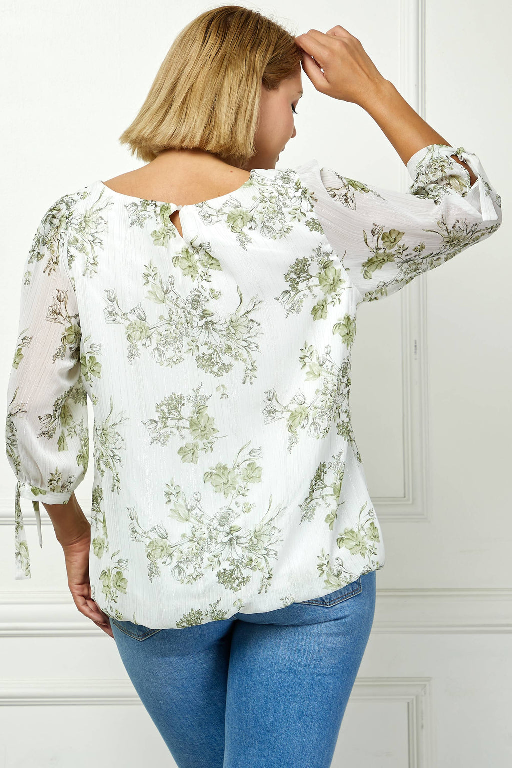 PLUS SIZE SPRING BREEZE CHIFFON BLOUSE