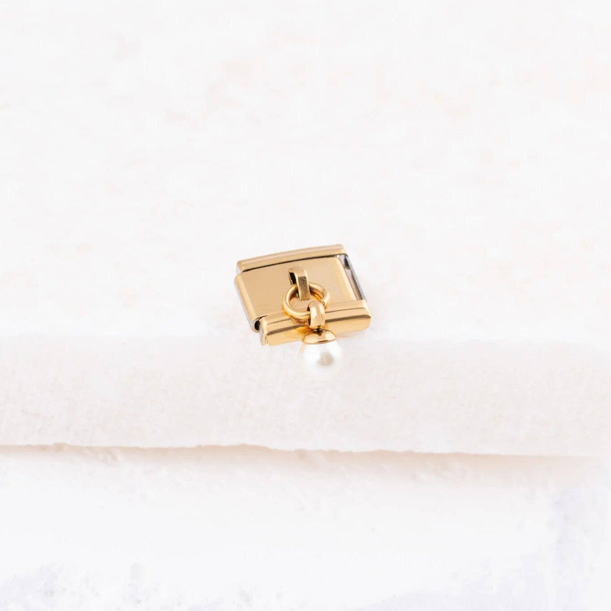 18K Gold PVD Stainless Steel Charm Connector Italian Charm