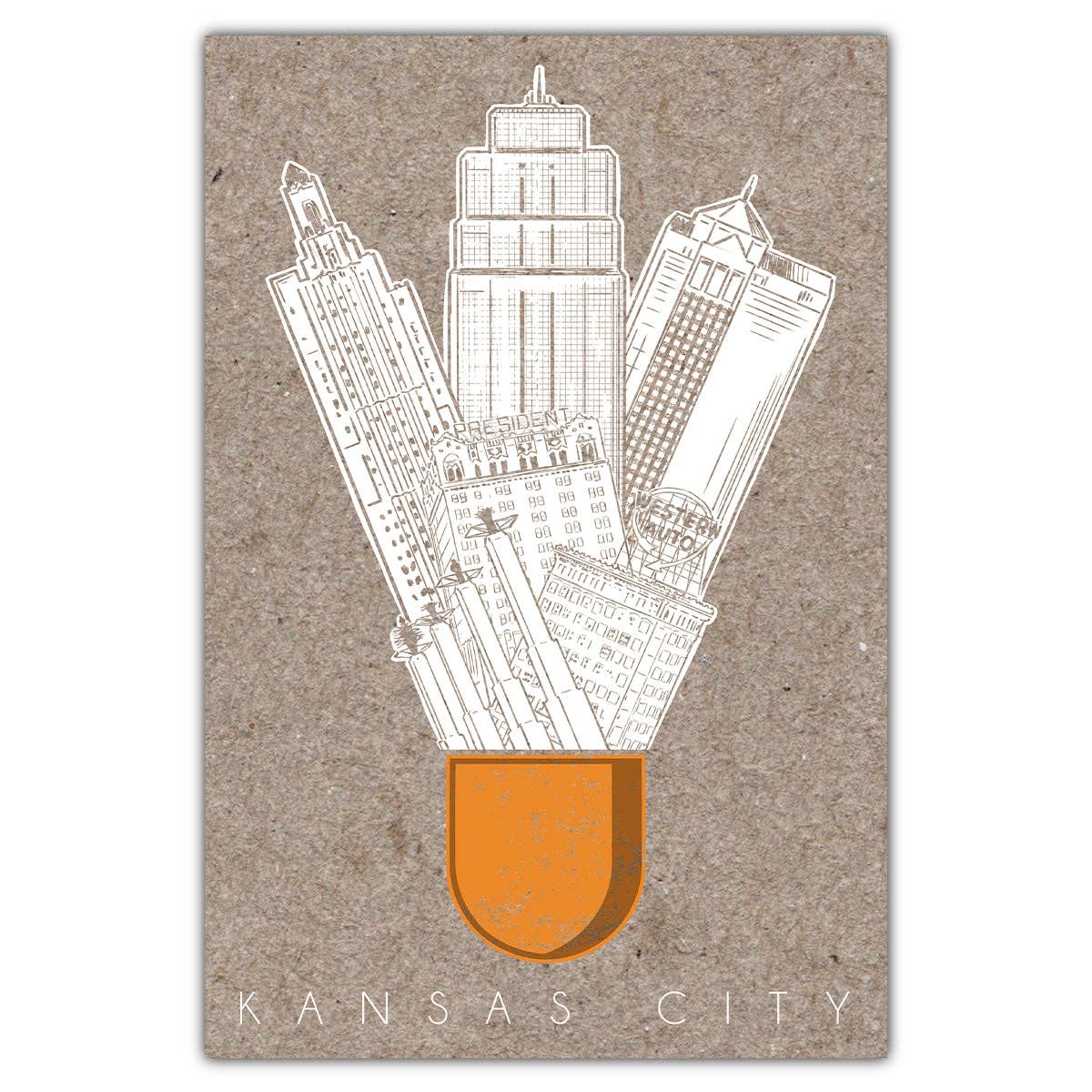 Kansas City Icons Postcard
