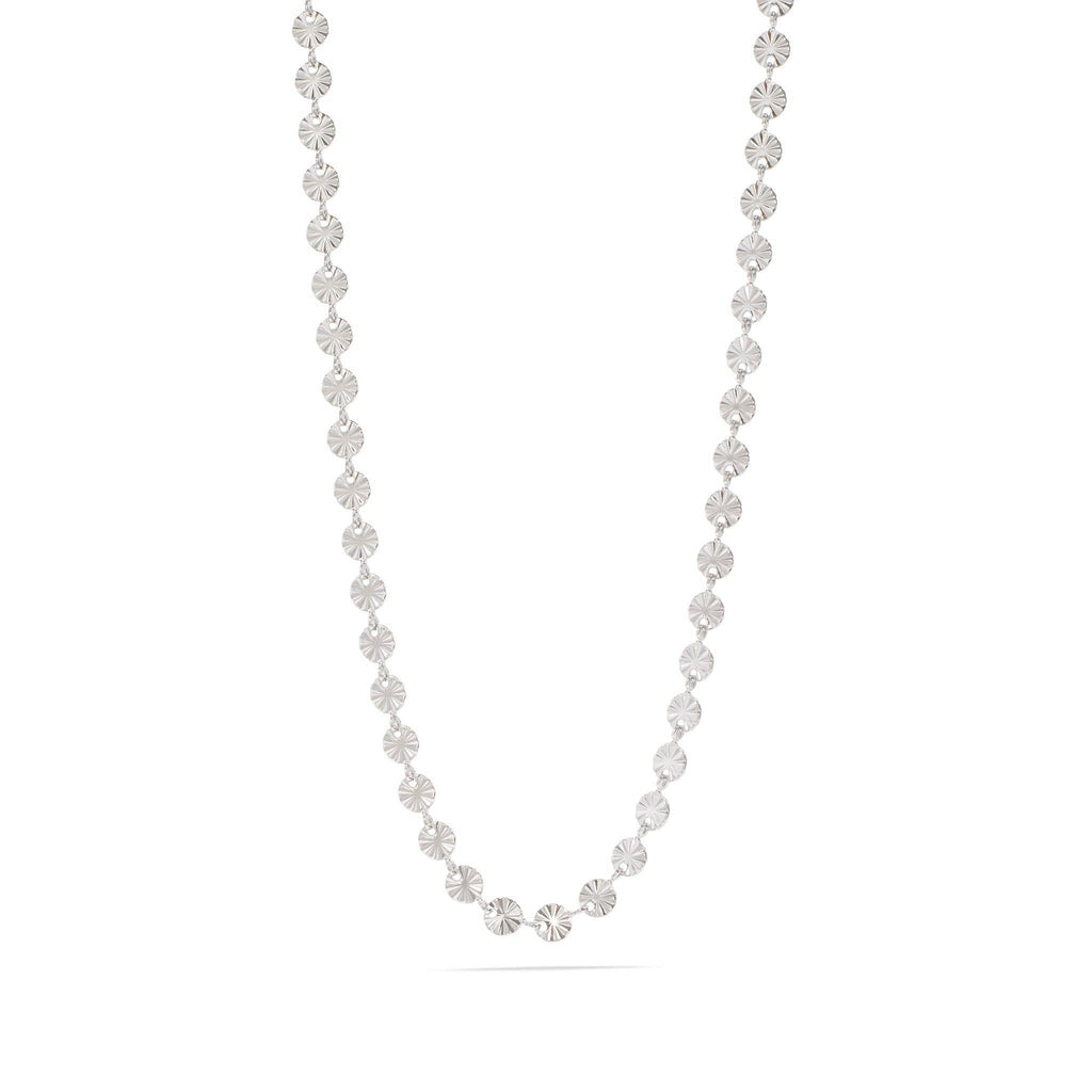 18K Gold PVD Stainless Steel Sunburst Chain Necklace