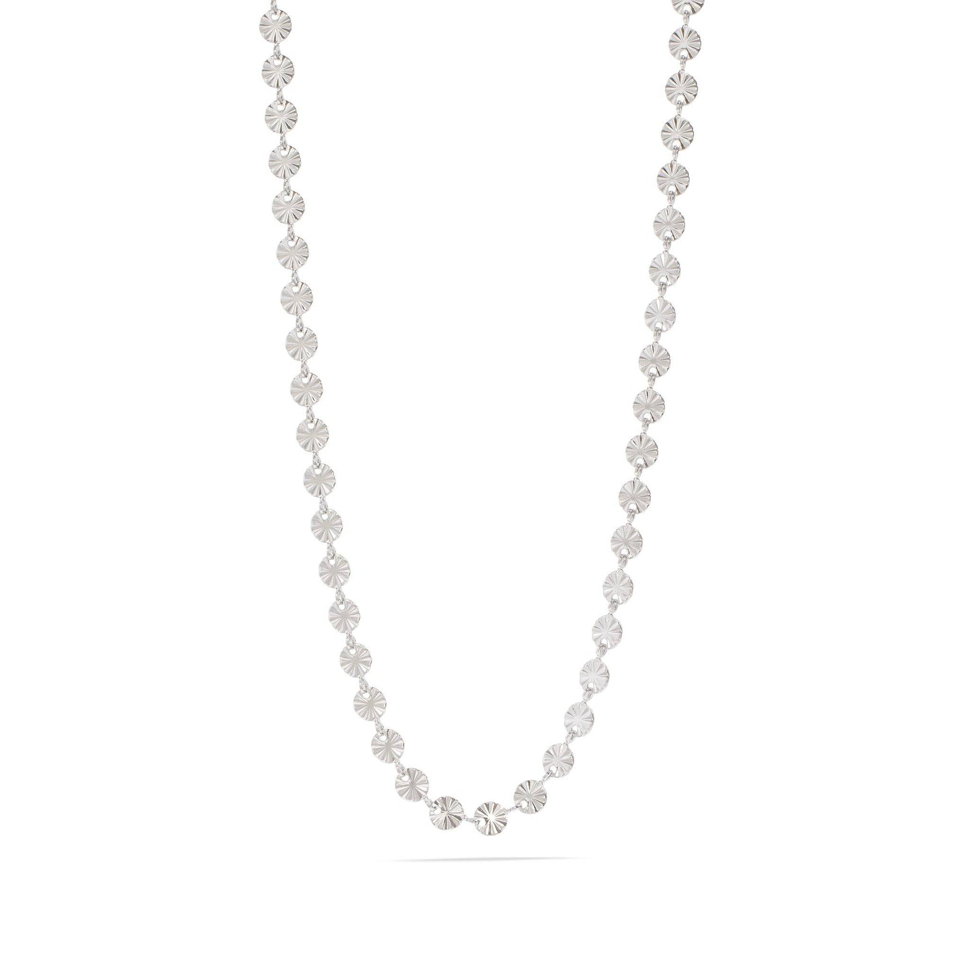 18K Gold PVD Stainless Steel Sunburst Chain Necklace
