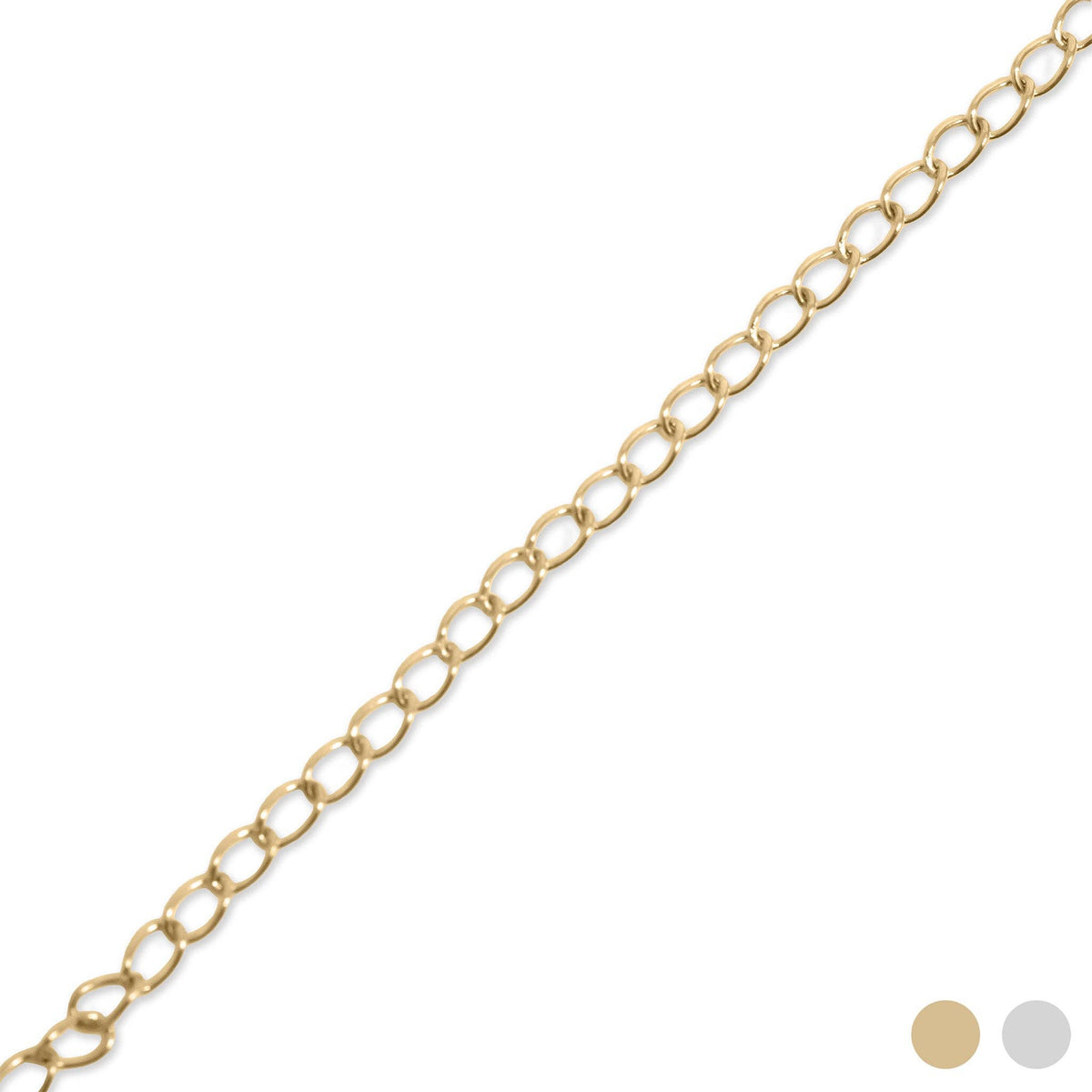 18K Gold PVD Stainless Steel Chain Extension - By The Foot