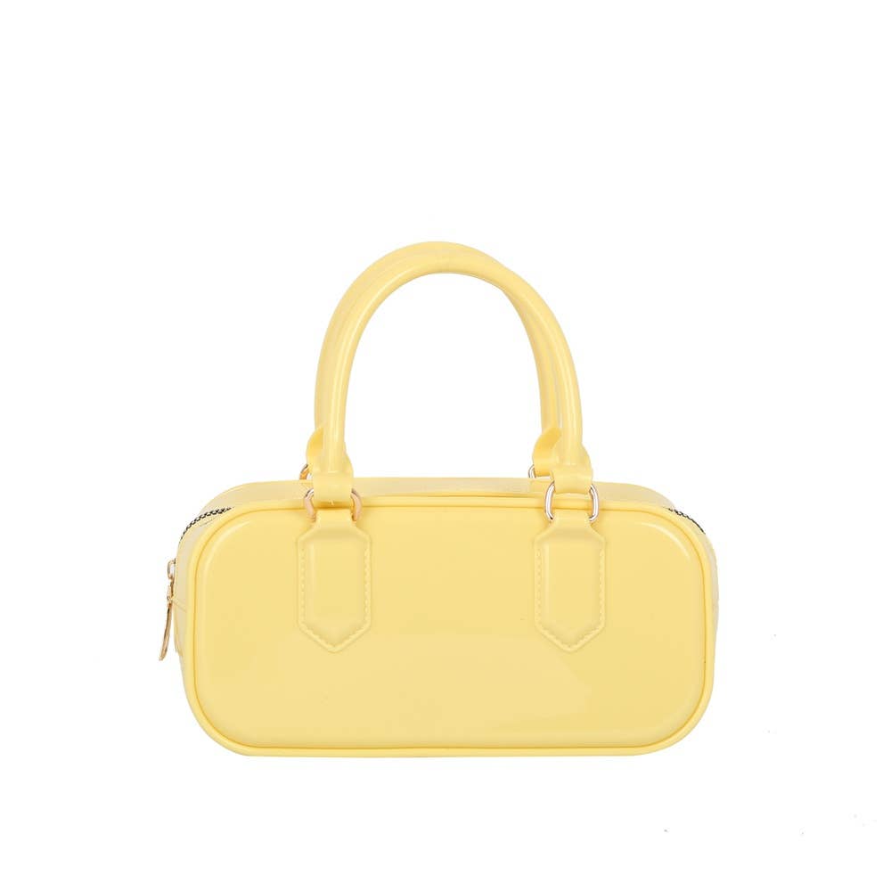 Boxy Glossy Patent Top Handle Mini Handbag