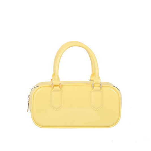 Boxy Glossy Patent Top Handle Mini Handbag