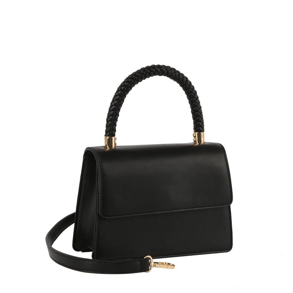 Braided Handle Mini Top Handle Bag