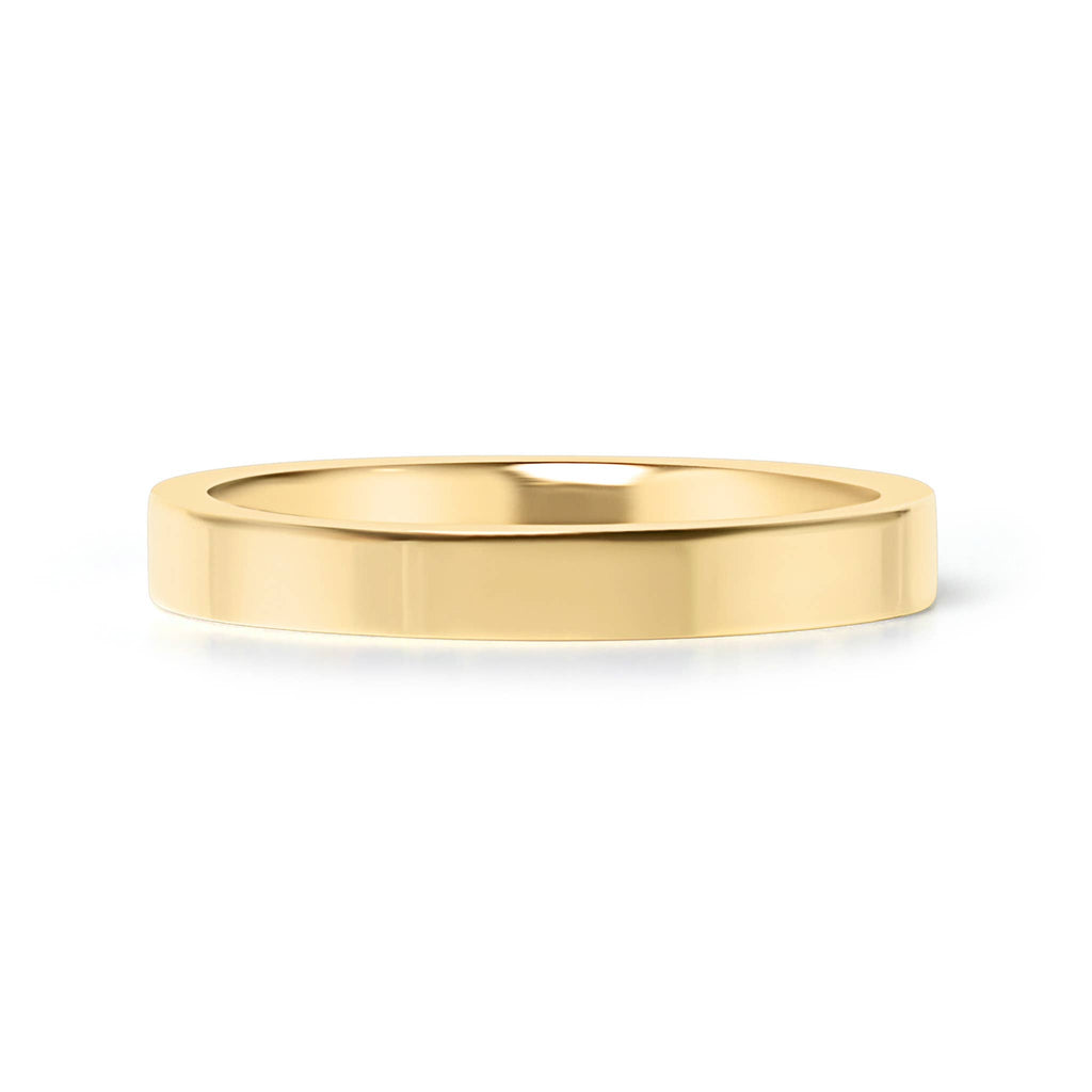 18K Gold Stainless Steel Blank Flat Band Ring